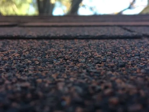 A felt flat roof on a garage.